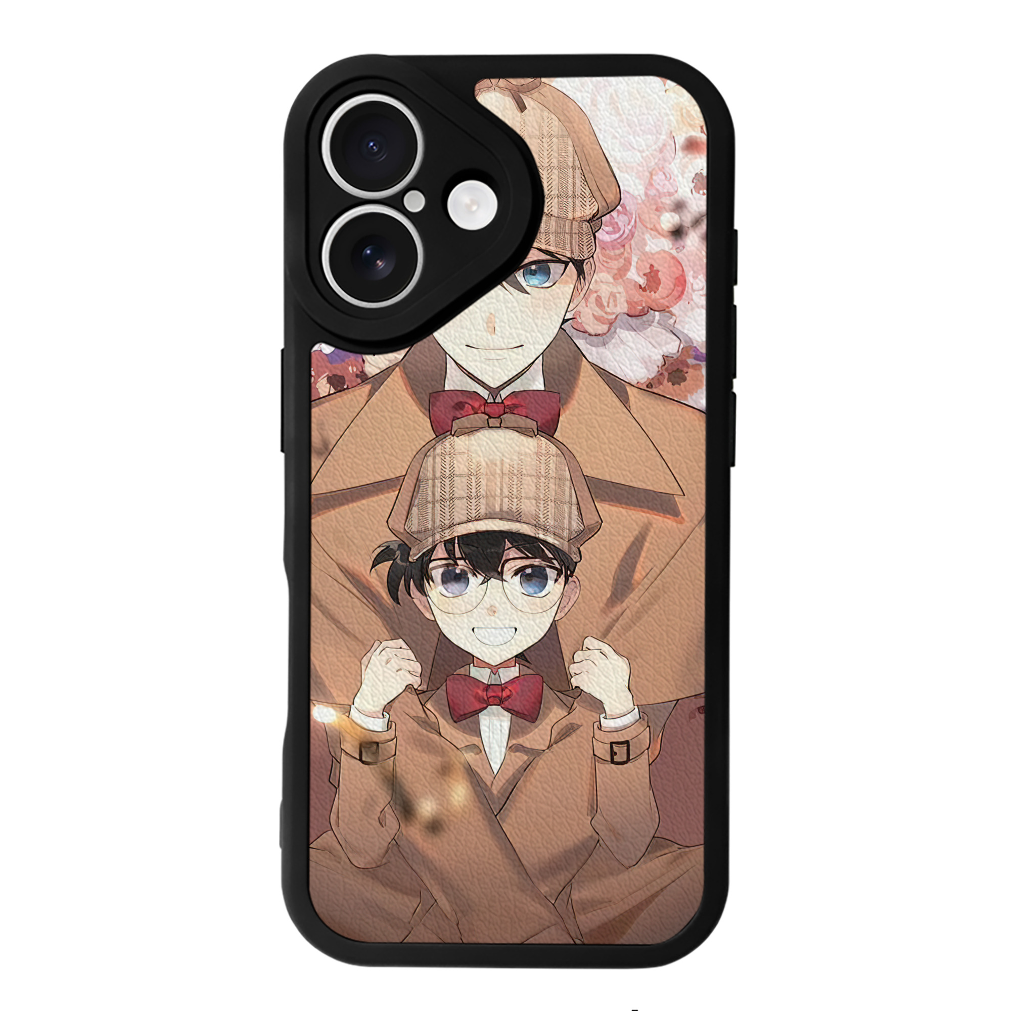 （画像用） 名探偵コナン Detective Conan 【iPhone 16シリーズ対応】シリコンスマホケース（レザー調） 材質：シリコン